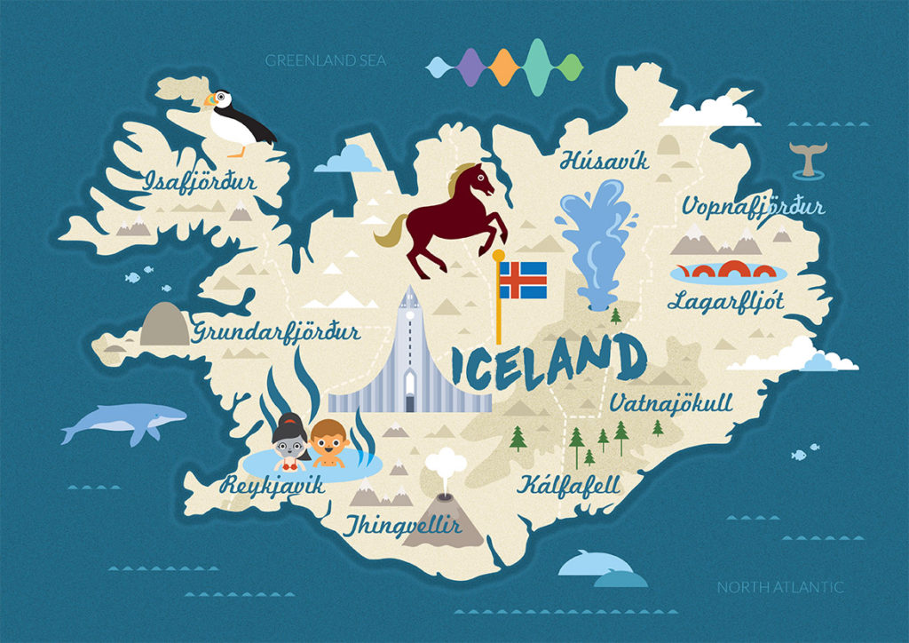 Mapa turístico de Islandia